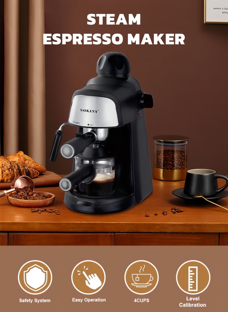 سوكاني صانعة قهوة إسبريسو، آلة قهوة 20 بار، 3 برامج مسبقة، إيقاف تلقائي، صانعة إسبريسو، كابتشينو، لاتيه - Image 2